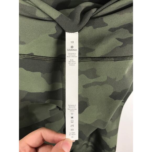 Lululemon Women's 10 Align High Rise Pant 25" Green Camo Leggings Athletic Yoga - Picture 5 of 10